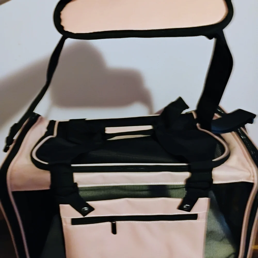 Pink and Black Pet Carrier